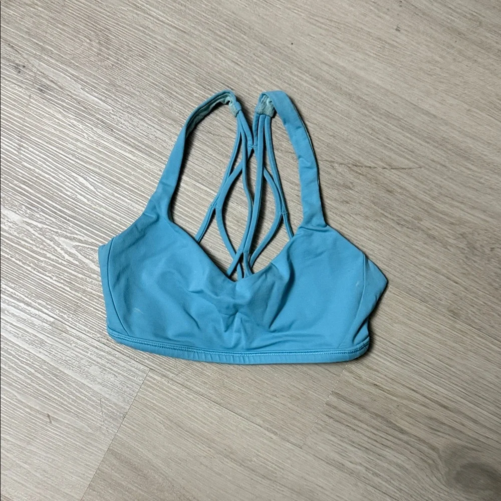lululemon athletica Free to be Zen Strappy Teal Sports Bra